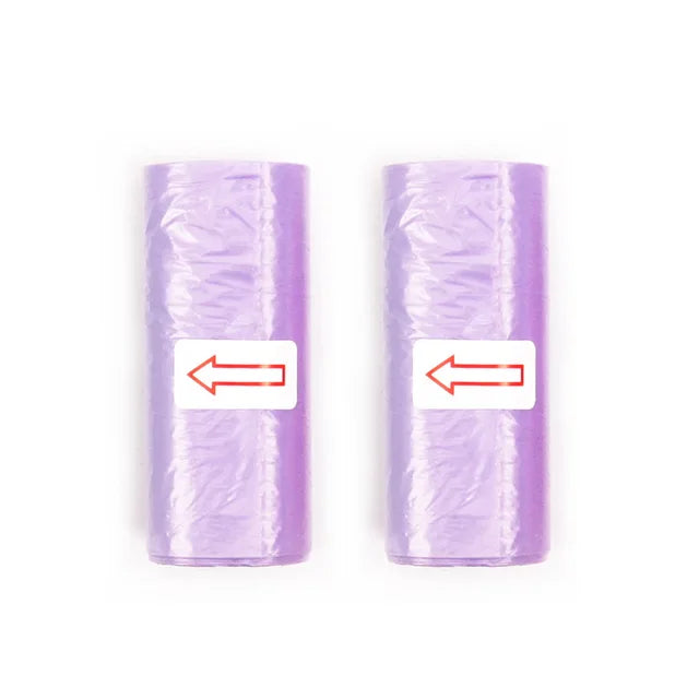 5-15 Roll Pet Poop Bags Disposable Dog Waste Collector Garbage Puppy with Paw Prints Pooper Bag Small Rolls Outdoor Clean