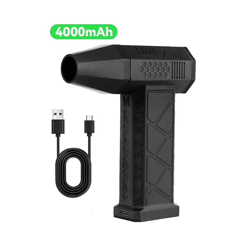 130,000RPM Air Blower Turbo Jet Fan Electric Power Display Handheld Mini Dust Cleaner High Speed Duster Gun Cleaning Tool