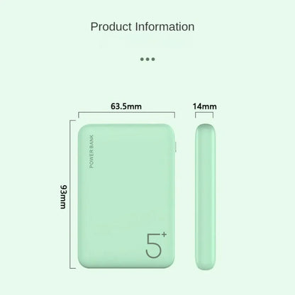 Power Bank 5000 MAH Mini Powerbank Portable 2.1A Fast Charger Powerbank External Battery Charger for Smart Mobile Phone