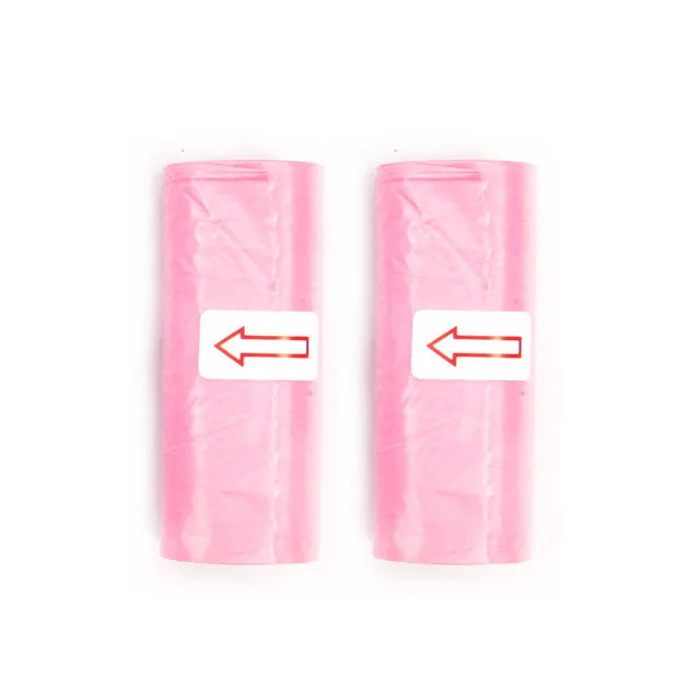 5-15 Roll Pet Poop Bags Disposable Dog Waste Collector Garbage Puppy with Paw Prints Pooper Bag Small Rolls Outdoor Clean