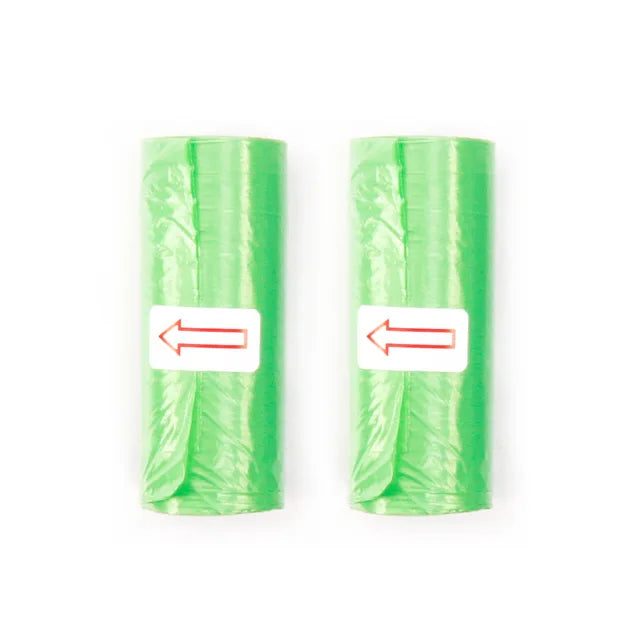 5-15 Roll Pet Poop Bags Disposable Dog Waste Collector Garbage Puppy with Paw Prints Pooper Bag Small Rolls Outdoor Clean