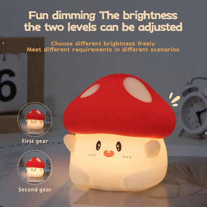 Halloween Led Night Light Silicone Table Lamp Mushroom Pumpkin Ghost Cute Cartoon Kid Birthday Gifts Nursery Bedroom Nightlight