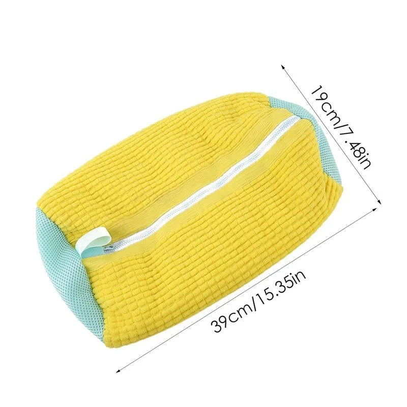 Wash Bag Padded Net Laundry Shoes Protector Fluffy Fibers Polyester Washing Shoes Machine Friendly Laundry Bag Drying Bags