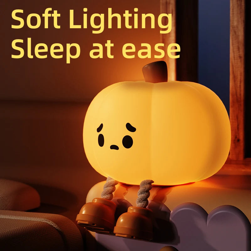 Halloween Led Night Light Silicone Table Lamp Mushroom Pumpkin Ghost Cute Cartoon Kid Birthday Gifts Nursery Bedroom Nightlight