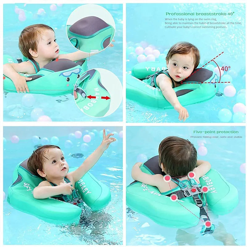 Mambobaby New Non-Inflatable Baby Swimming Float Seat Float Baby Swimming Ring Pool Toys Fun Accessories Boys Girls General
