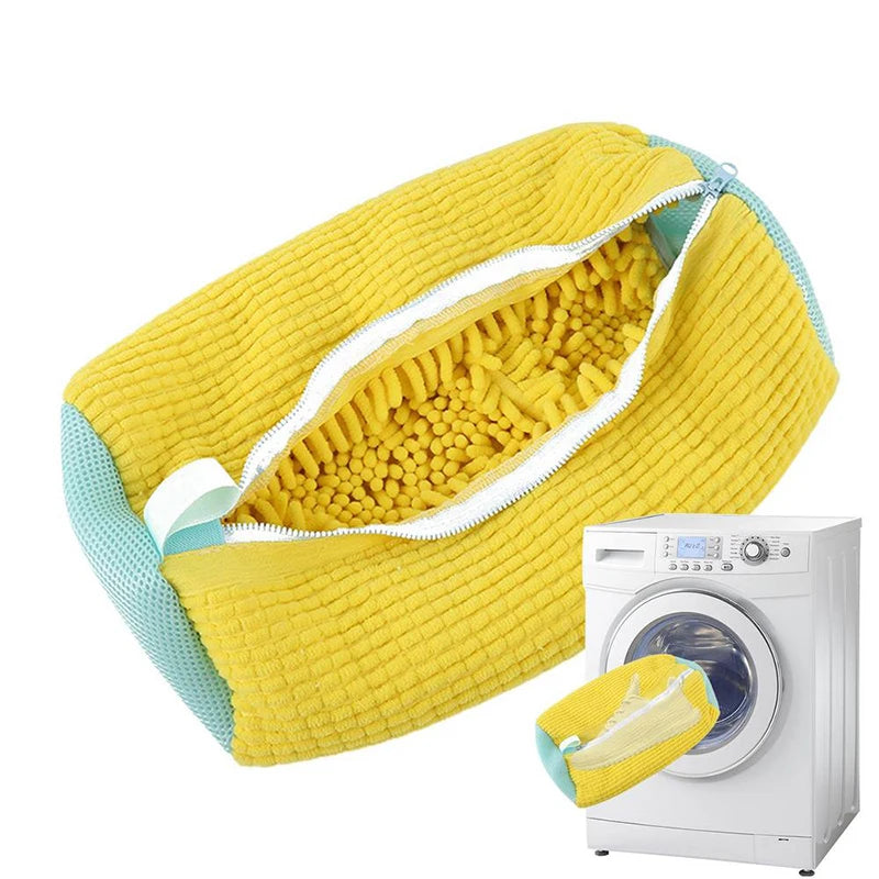 Wash Bag Padded Net Laundry Shoes Protector Fluffy Fibers Polyester Washing Shoes Machine Friendly Laundry Bag Drying Bags